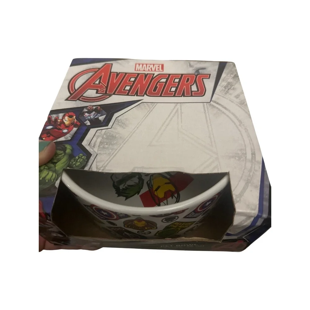 Marvel Avengers Pet Bowl 3.5 Cups 28 oz‎ Dog Cat Food Water Dish New